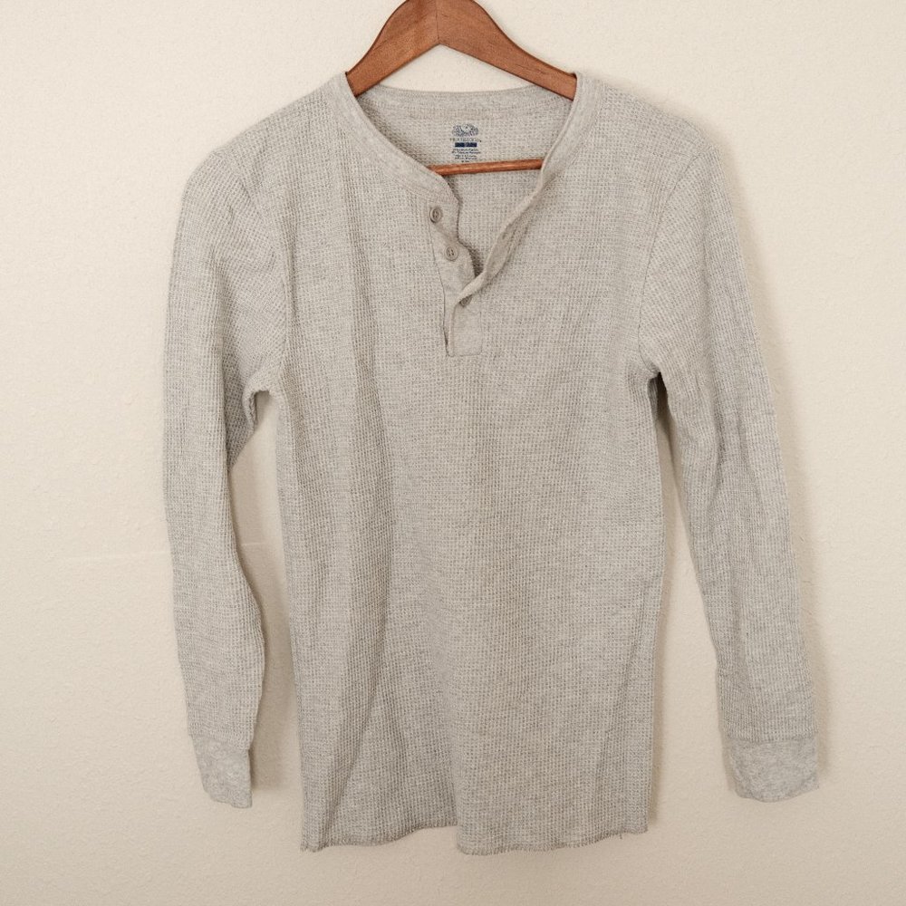 Grey Waffle Henley